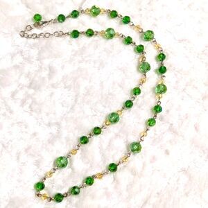 NWT  Macy's Charter House Green Swarovski Crystal Choker